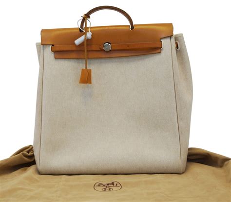 hermes bag canvas leather|Meer.